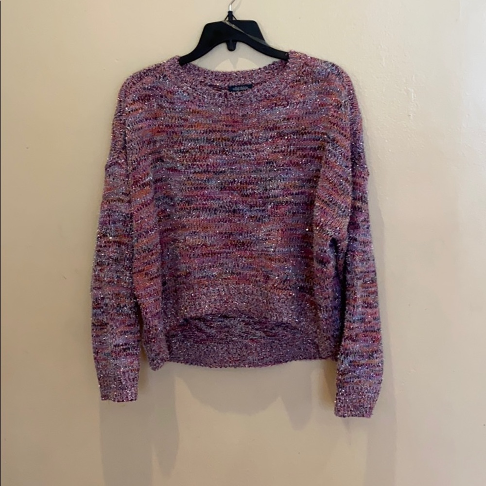 Multicolor sparkle crop sweater